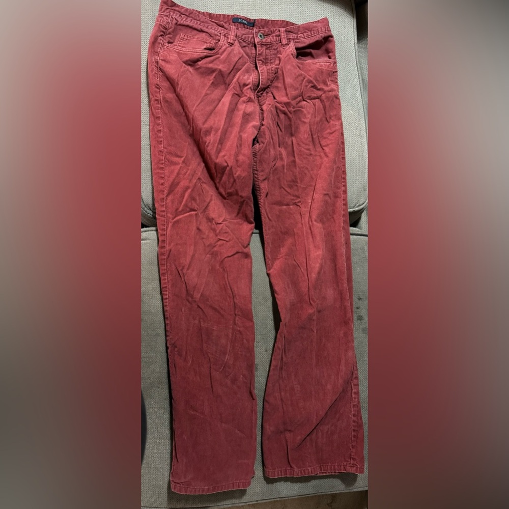 J CREW, red/rose color corduroy pants, SIZE 33x32